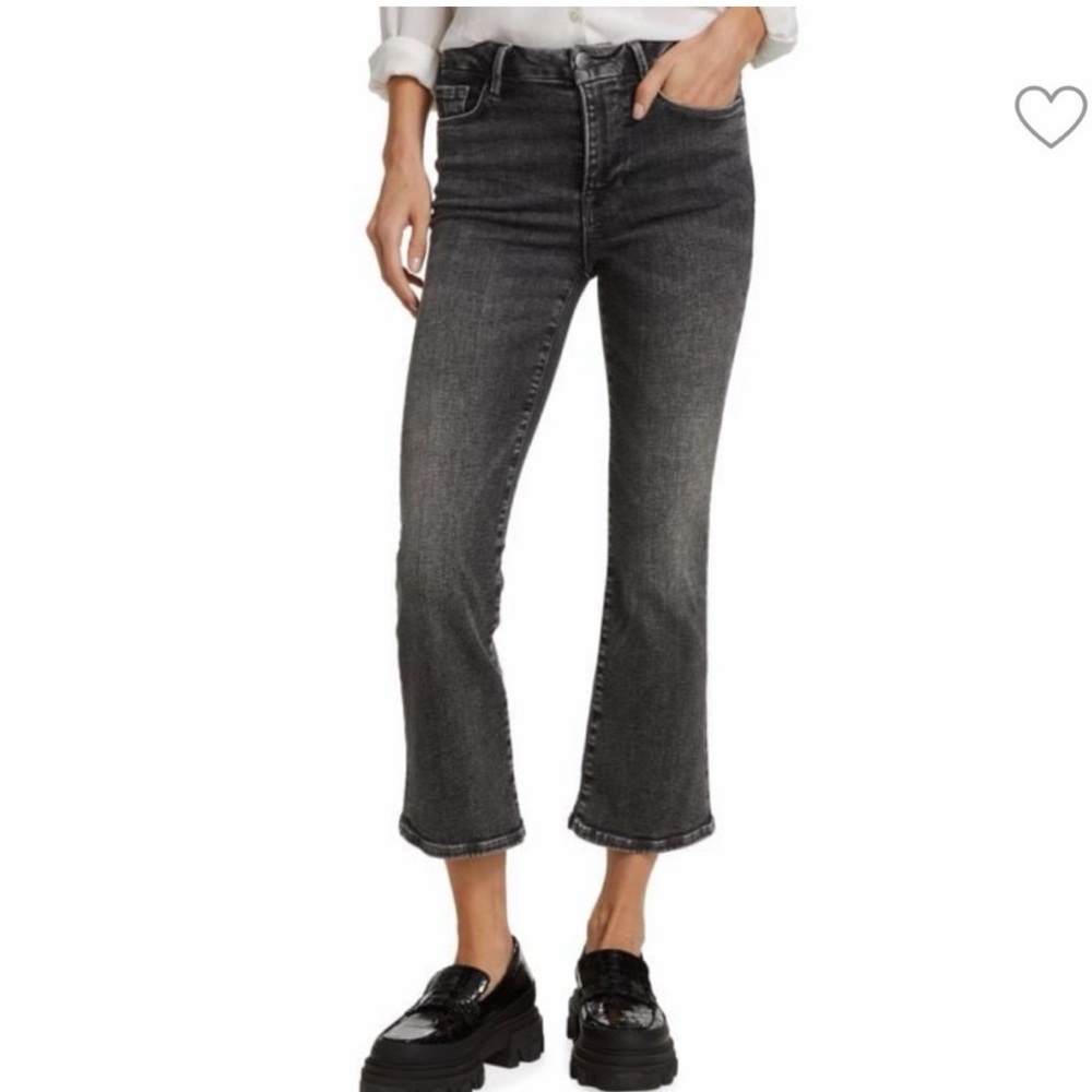 Frame Le One Mid-Rise Stretch Crop Mini Boot Jeans